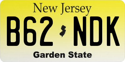 NJ license plate B62NDK