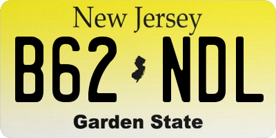 NJ license plate B62NDL