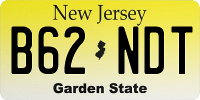 NJ license plate B62NDT