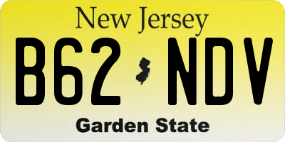 NJ license plate B62NDV