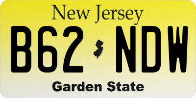 NJ license plate B62NDW