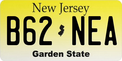NJ license plate B62NEA