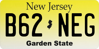 NJ license plate B62NEG