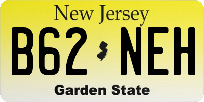 NJ license plate B62NEH