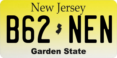 NJ license plate B62NEN