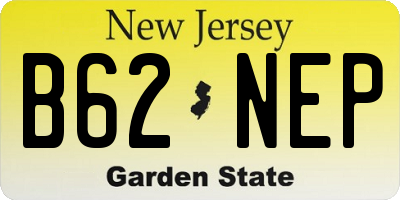 NJ license plate B62NEP