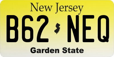 NJ license plate B62NEQ