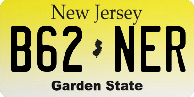 NJ license plate B62NER