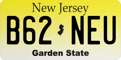 NJ license plate B62NEU