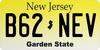 NJ license plate B62NEV