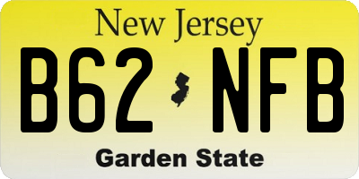 NJ license plate B62NFB