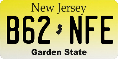 NJ license plate B62NFE