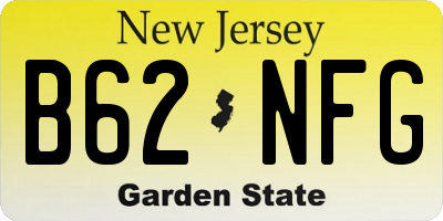 NJ license plate B62NFG