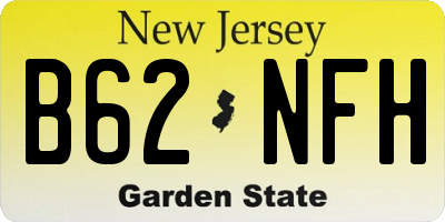 NJ license plate B62NFH