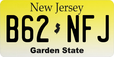 NJ license plate B62NFJ