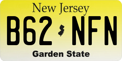 NJ license plate B62NFN