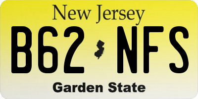 NJ license plate B62NFS