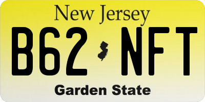 NJ license plate B62NFT