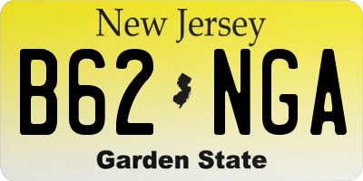 NJ license plate B62NGA