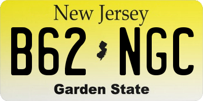 NJ license plate B62NGC