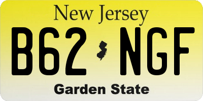 NJ license plate B62NGF
