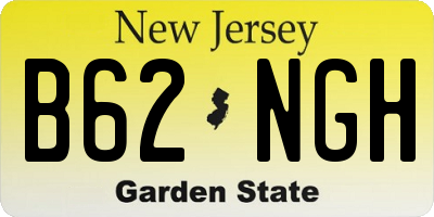 NJ license plate B62NGH