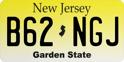 NJ license plate B62NGJ