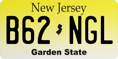 NJ license plate B62NGL