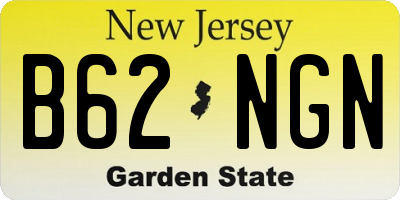 NJ license plate B62NGN