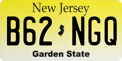 NJ license plate B62NGQ