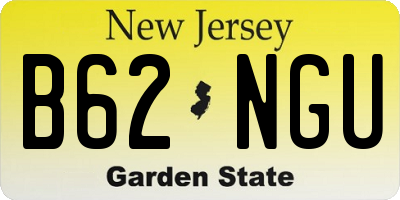 NJ license plate B62NGU