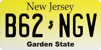 NJ license plate B62NGV