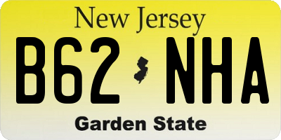 NJ license plate B62NHA