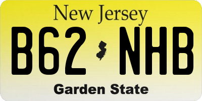 NJ license plate B62NHB