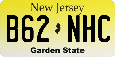 NJ license plate B62NHC
