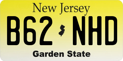 NJ license plate B62NHD