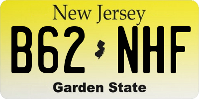 NJ license plate B62NHF