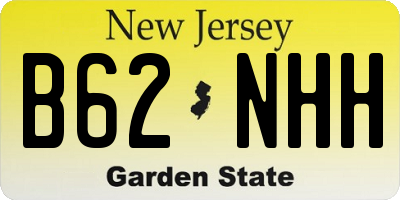 NJ license plate B62NHH