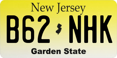NJ license plate B62NHK