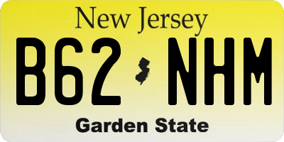 NJ license plate B62NHM