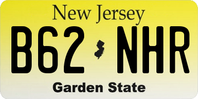 NJ license plate B62NHR