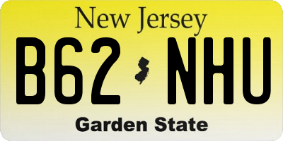 NJ license plate B62NHU