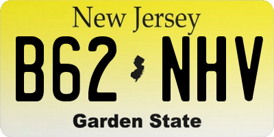 NJ license plate B62NHV