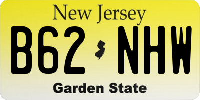 NJ license plate B62NHW