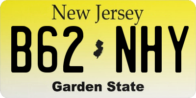 NJ license plate B62NHY