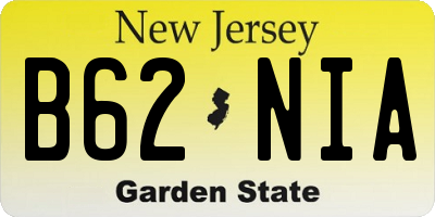 NJ license plate B62NIA