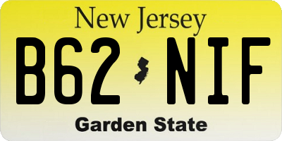 NJ license plate B62NIF
