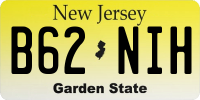 NJ license plate B62NIH