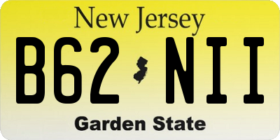 NJ license plate B62NII