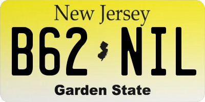 NJ license plate B62NIL